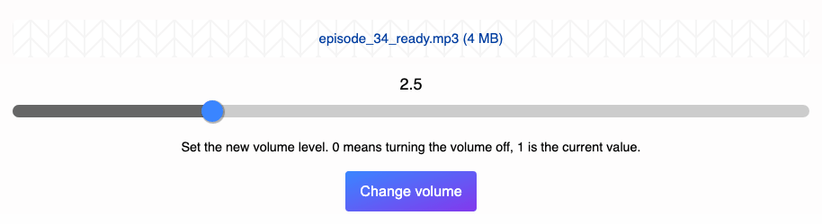 change volume